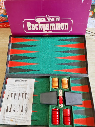 Vintage backgammon board game - vintage,