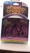 JML Wheely Bright Pink LED Bike Wheel and Frame Lights 2 Pack - Damaged Box