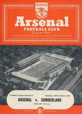 ARSENAL v Sunderland 1954/1955 - Football Programme