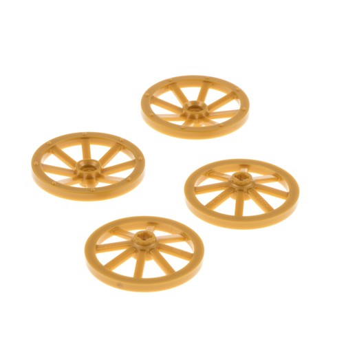 Lego car wheel - 4x, pearl