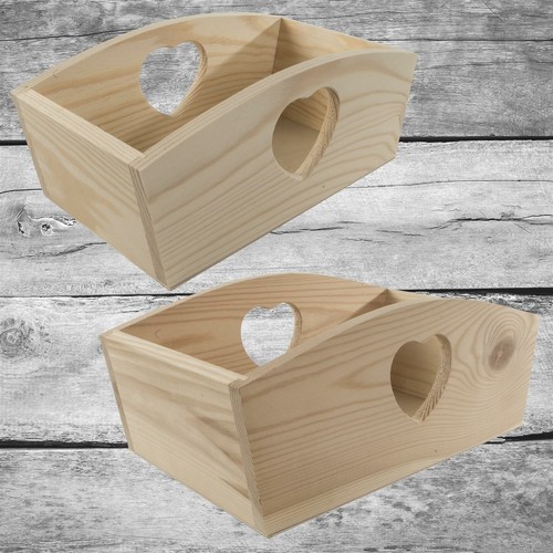 Wooden plain pine open boxes - plain,