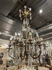 Stunning, Early 1800’s, French Exquisite Bronze And Crystal Chandelier 