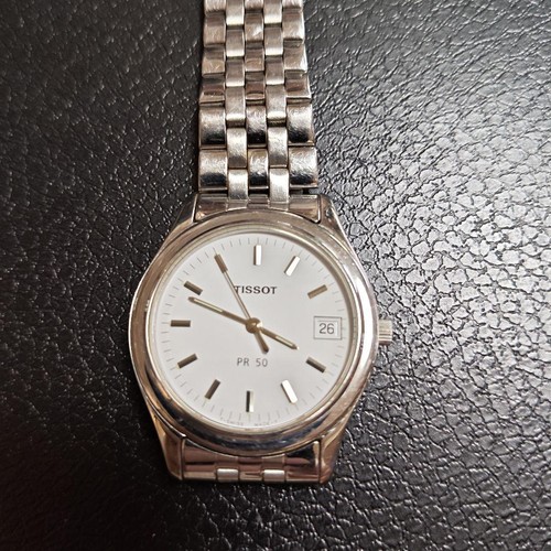 Tissot men watch white - men's,
