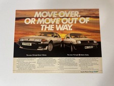 Original SD1 Rover Vitesse V8 MG Metro Turbo Magazine Advert Poster Garage Retro