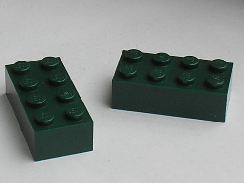 Lego dkgreen bricks - lego, 2x4