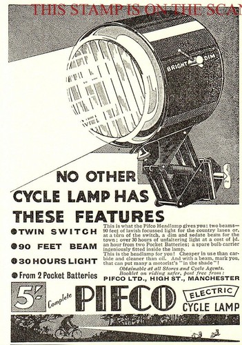 1930s advert pifco - advert, bicycle