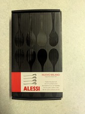 Alessi Nuovo Milano 4 Piece Cutlery Tea Spoon Set Ettore Sottsass, 1987