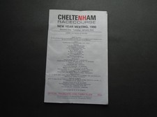 RACECARD:  CHELTENHAM NEW YEAR