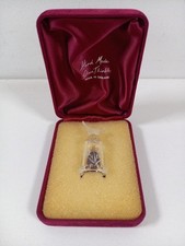 Vintage Hand Made Glass Thimble With Bird