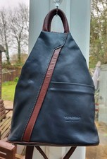VERA PELLE Italy  Navy & Brown