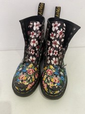 Black Dr. Martens 1460 Pascal Floral DM Doc Marten Boots 6 US 37 EU 4 UK BJ57