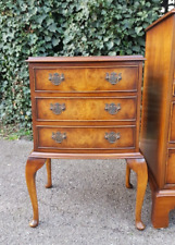 REPRODUX BEVAN FUNNELL BURR WALNUT CHEST OF 3 DRAWERS