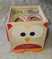 J’adore Wooden Owl Shape Recognition Educational Puzzle Sorting Cube Toy UK