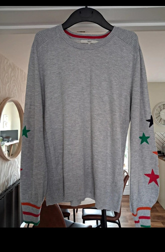 Next grey star knit crew - next, neck