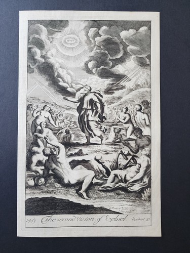 Antique 1690 print ezekiel - 1690,
