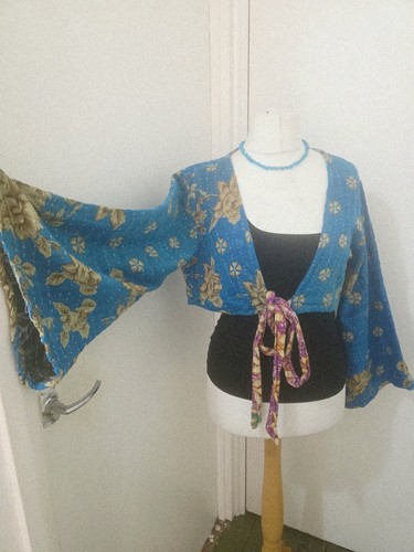 Vintage reversible kantha wrap - vintage,