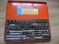 Vintage DRAPER Japan 56 Piece 1/2" Drive Socket Set - Metric AF Whitworth Sizes