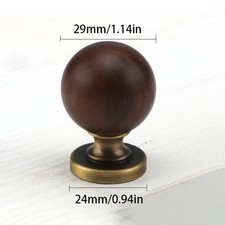 Walnut Brass Cabinet Handles