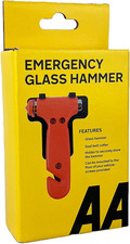Emergency Car Window/Glass Hammer Seatbelt Cutter Rescue Tool, Red