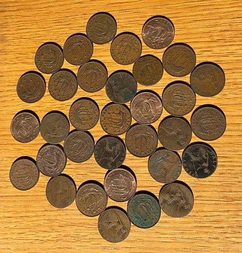 Half penny british - half,