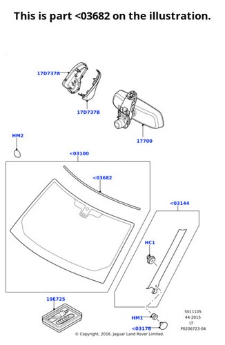 Land rover windshield - rover, moulding