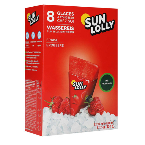 Sun lolly raspberry water - lolly,