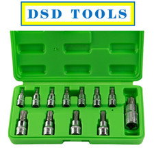 DSD TOOLS 12PC 5 Sided Tamper Torx Plus Bit Socket Set T8 - T60 DS1236