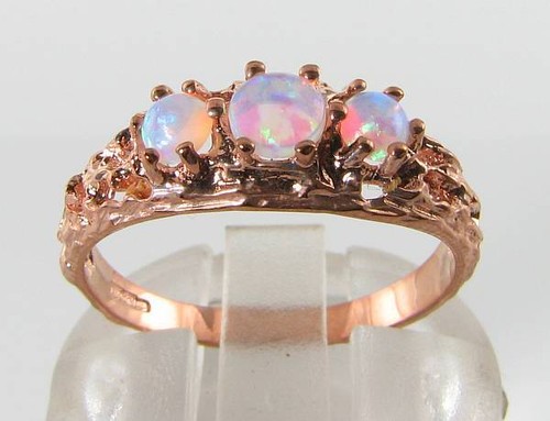 9ct rose gold opal - rose,