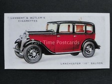 No.13 LANCHESTER 10 Motor Cars - A Series REPRINT Lambert & Butler 1922