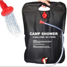 20L Camping Shower Portable PVC Outdoor Hiking Solar Energy Sun Heated Camp Bag