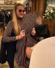 1960s Vintage Mini Dress Skort Polka Dot High Neck XS