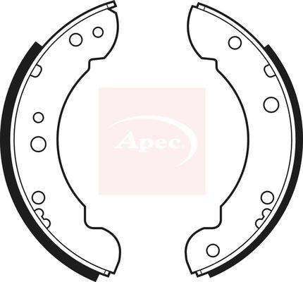 Brake shoe set - rear, for