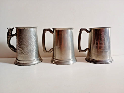 Vintage pewter tankards for - vintage,