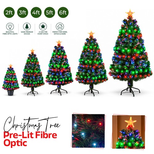 Pre lit christmas tree 2ft - lit, 2ft-6ft