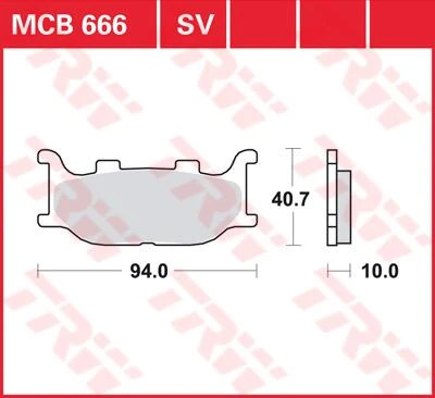 Trw brake pad - pad, organic