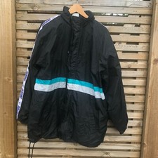 Vintage Snickers France 1998 World Cup Windbreaker Size XL Black Foldaway Hood