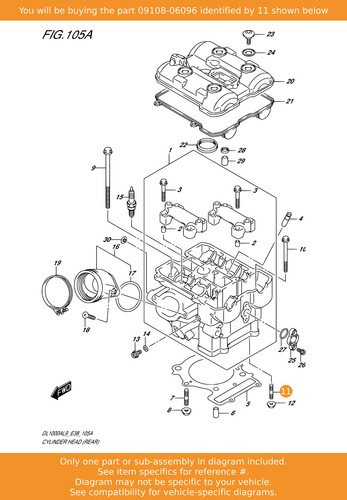 Suzuki stud bolt 09108 - stud, bolt,