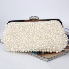 Pearl Bridal Jewelled Clutch Bag
