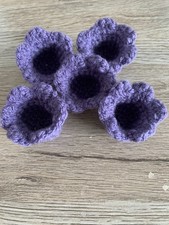 5 Crochet Lily Of The Valley Appliqué Embellishment Flower Handmade