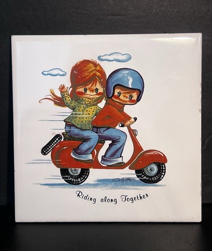Vintage 1970s tile - 1970s, cute