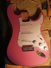 Pink Fender Squier Affinity BODY. Fitted Entwhistle Single Coils