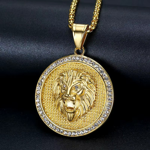 Pendant men gold plated - pendant,