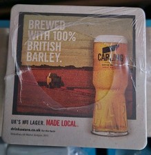 100 BRAND NEW CARLING LAGER BEER MATS PUB MAN CAVE HOME BAR 