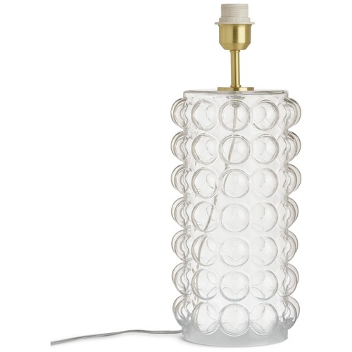 Clear glass bobble table lamp - table,