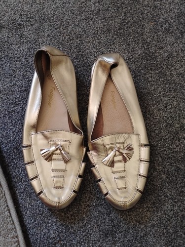 Footglove gold shoes size 5 - size, 6.5