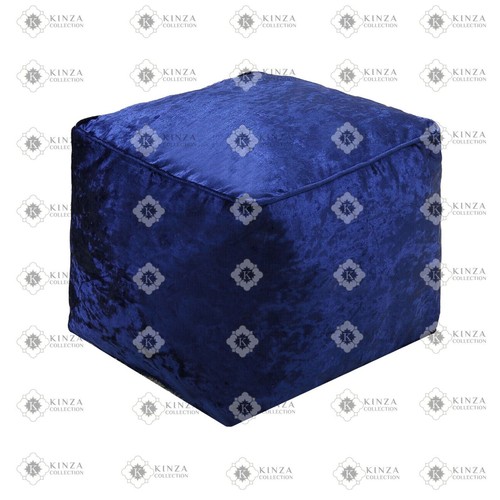 Crushed velvet bean bag - bag, cube