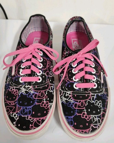 Hello kitty black canvas vans - vans,