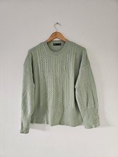 M&S woman's green, winter knit jumper size L 18-20. Knitwear.