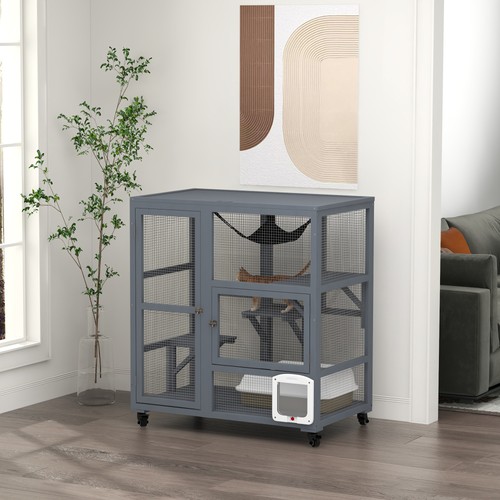 Cat house wooden - cat, indoor