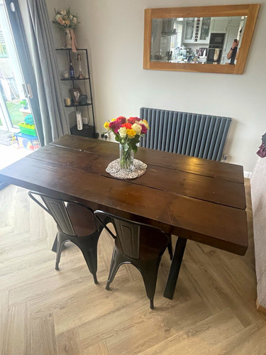 Reclaimed sleeper dining - reclaimed, table